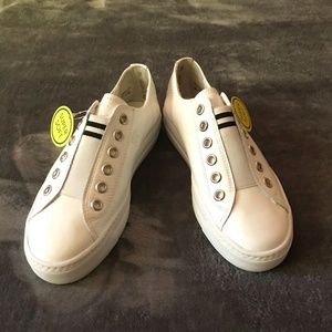 PAUL GREEN Abby Leather Sneaker NEW US 6 hot $339